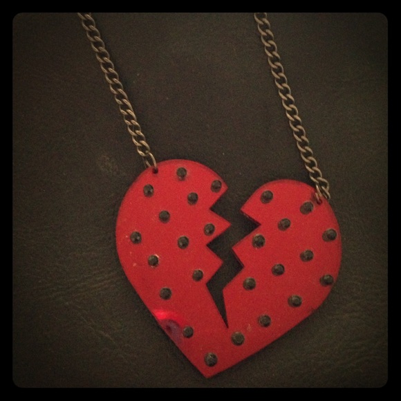 Studded heart necklace