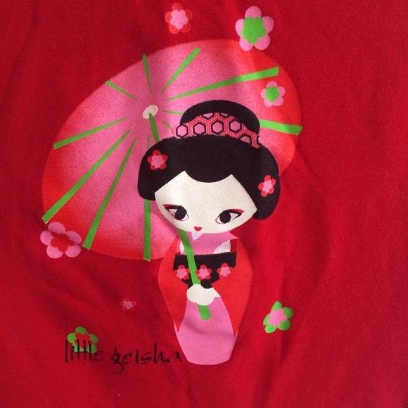 Red "Little Geisha" Top - Picture 2 of 3