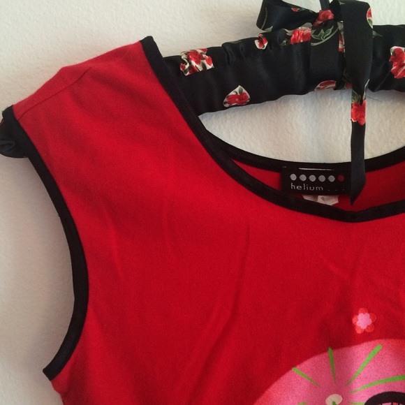 Red "Little Geisha" Top - Picture 3 of 3