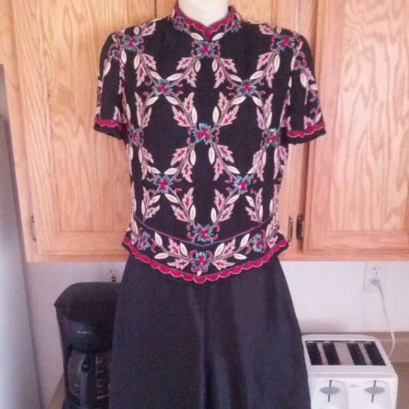 Oriental style blouse and slacks