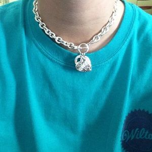 Silver Chain with Heart Necklace