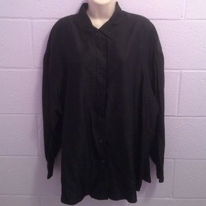 Express black silk shirt