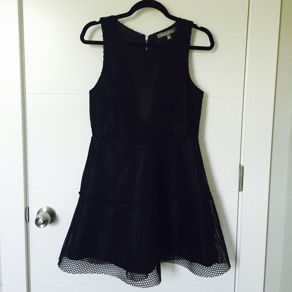 Black Fishnet Skater Dress