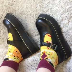 Platform Mary Jane Buckle Shoes