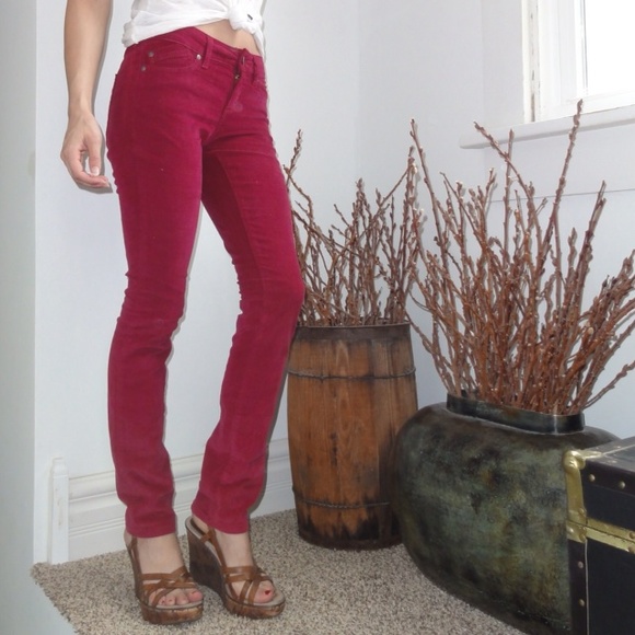 Dark Pink Skinny Jeans