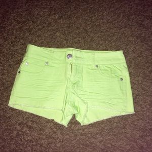Lime green shorts