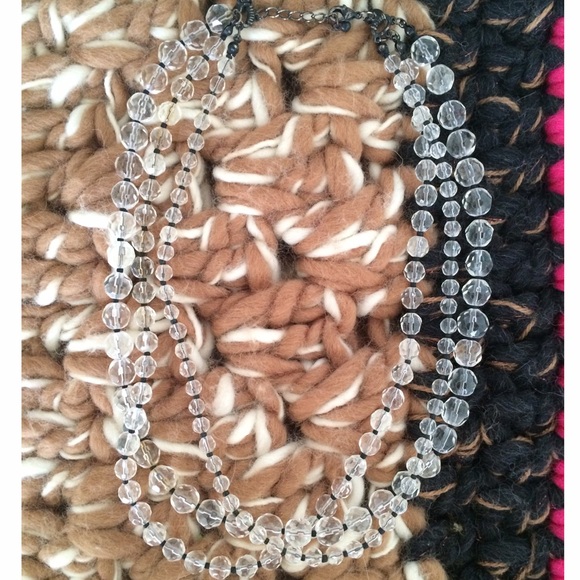 vintage crystal multi-strand necklace