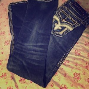 ❤️Traded❤️Rock Revival jeans and Black Maxi dress