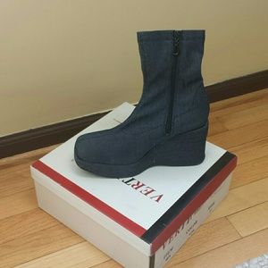 Vertical Denim Boots size 8