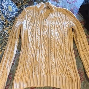 Croft and barrow cream cable knit sweater.