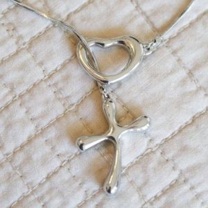 Premier Designs Jewelry Heart and Cross Necklace