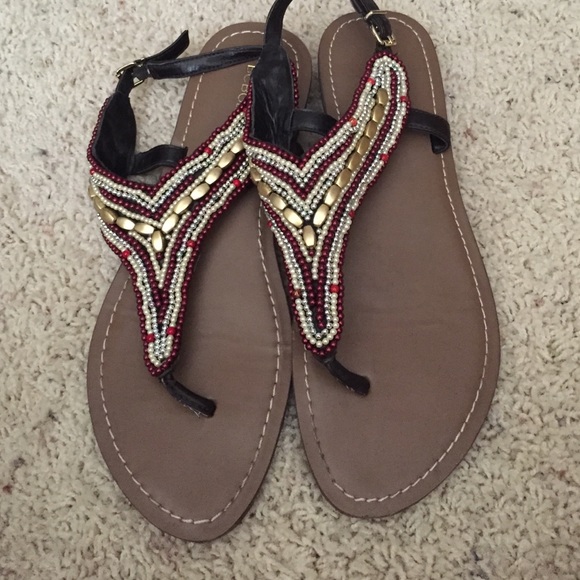 Bcbg beaded sandals!