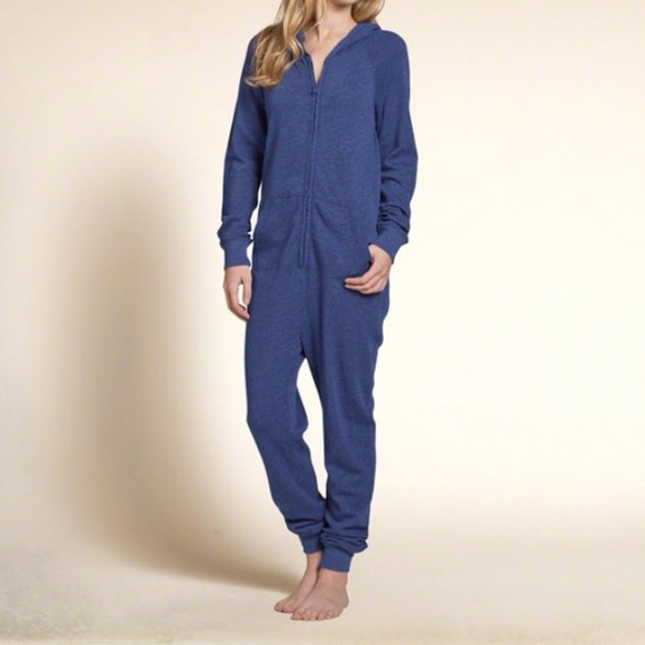 Blue Knit Jogger Onesie
