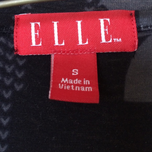 Black/grey print long sleeve ELLE top - Picture 3 of 3