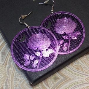 Purple earrings