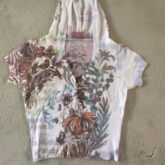 Cute short sleeve hoodie