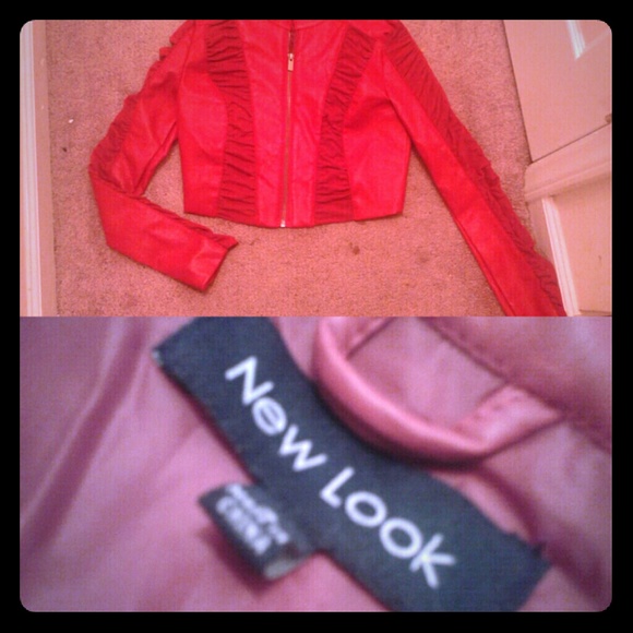 New look red leather jacket