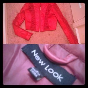 New look red leather jacket