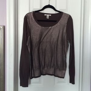 Shimmery grey Kenneth Cole long sleeve shirt