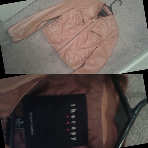 Brown leather jacket