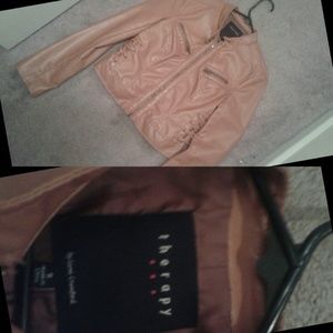 Brown leather jacket