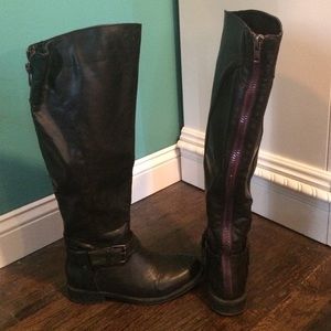 Over the knee black boots