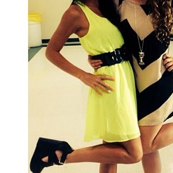 Neon yellow dress