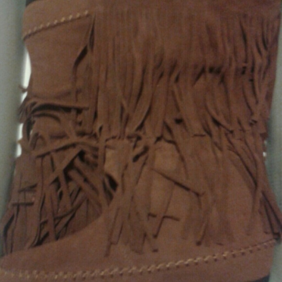 Brown tassle boots