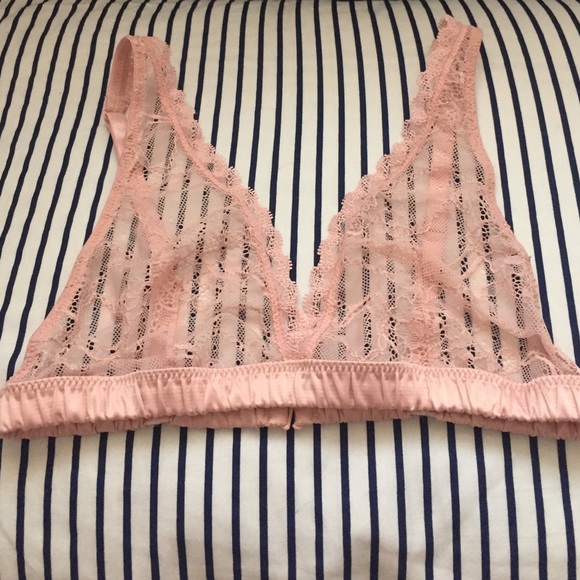 Pink laced bralette, size small