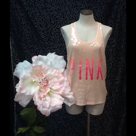 VICTORIA'S SECRET  PINK SEQUINS TANK TOP. SOLD - Picture 3 of 3