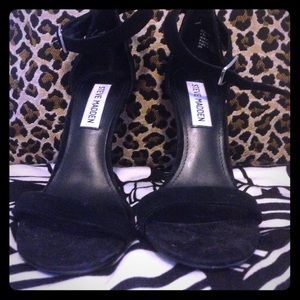 Steve Madden black sandal heels