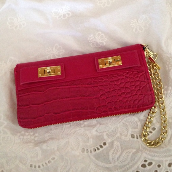 Olivia + joy  Anastasia  pink wallet wristlet.