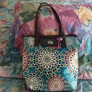 Fossil key-Per bright multi Tote Bag