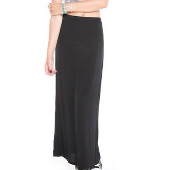 Black maxi skirt