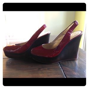 Jessica Simpson Red Wedges