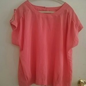 Boxy coral colored blouse