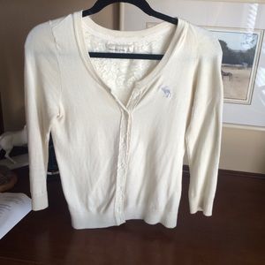 Cream 3/4 sleeve cardigan from Abercrombie &Fitch