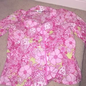 Lilly P pajama top with matching bottoms