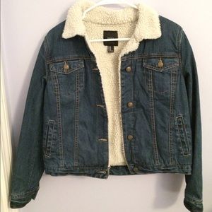 Forever 21 faux fur lined denim jacket