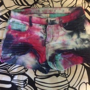 Tie dye Cherokee shorts