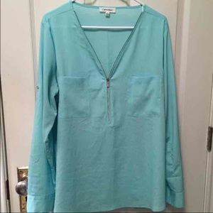 Calvin Klein Turquoise Blue Blouse