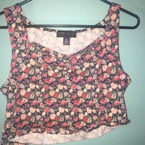 Plus size floral crop top