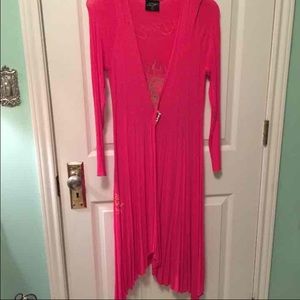 Ed Hardy Long Shrug with Rhinestone Pin