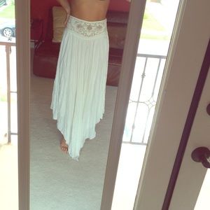 Free People high wasted skirt white