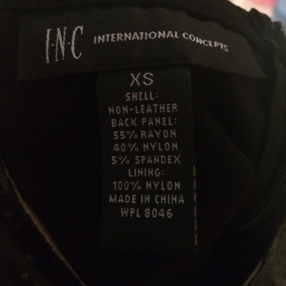 💎SOLD💎 🆕 INC Leather Peplum Top - Picture 2 of 4