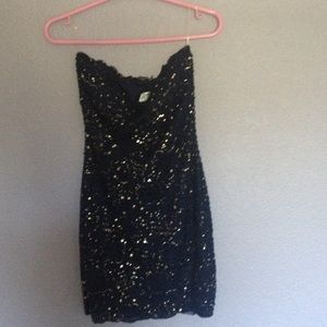 Starry Starry Night • Navy Blue Strapless Dress