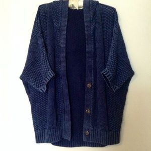 Free People Hooded Slouchy Button Cardigan