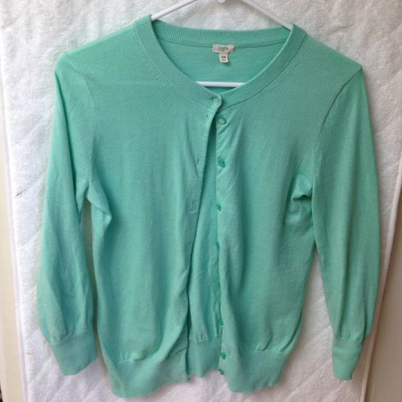 J. Crew Factory Aqua Cardigan