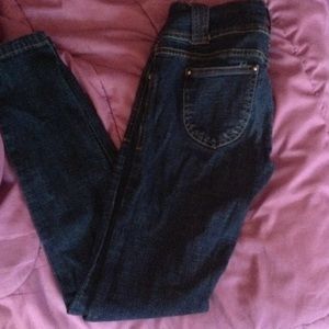 Dark blue denim jeans