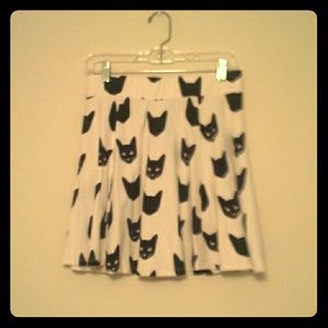 Cat Print Skirt